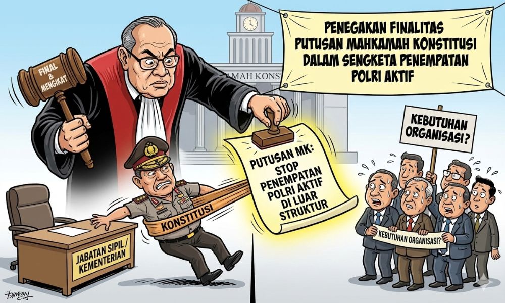 Penegakan Finalitas Putusan Mahkamah Konstitusi Dalam Sengketa Penempatan Polri Aktif Di Luar Struktur Organisasi