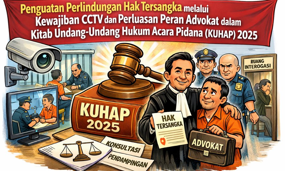 Penguatan Perlindungan Hak Tersangka melalui Kewajiban CCTV dan Perluasan Peran Advokat dalam Kitab Undang-Undang Hukum Acara Pidana (KUHAP) 2025
