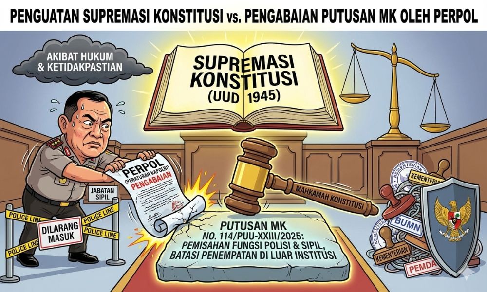 Penguatan Supremasi Konstitusi dan Akibat Hukum Pengabaian Putusan Mahkamah Konstitusi oleh Peraturan Kapolri