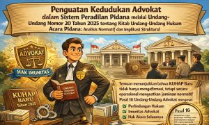 Penguatan Kedudukan Advokat dalam Sistem Peradilan Pidana melalui Undang-Undang Nomor 20 Tahun 2025 tentang Kitab Undang-Undang Hukum Acara Pidana: Analisis Normatif dan Implikasi Struktural