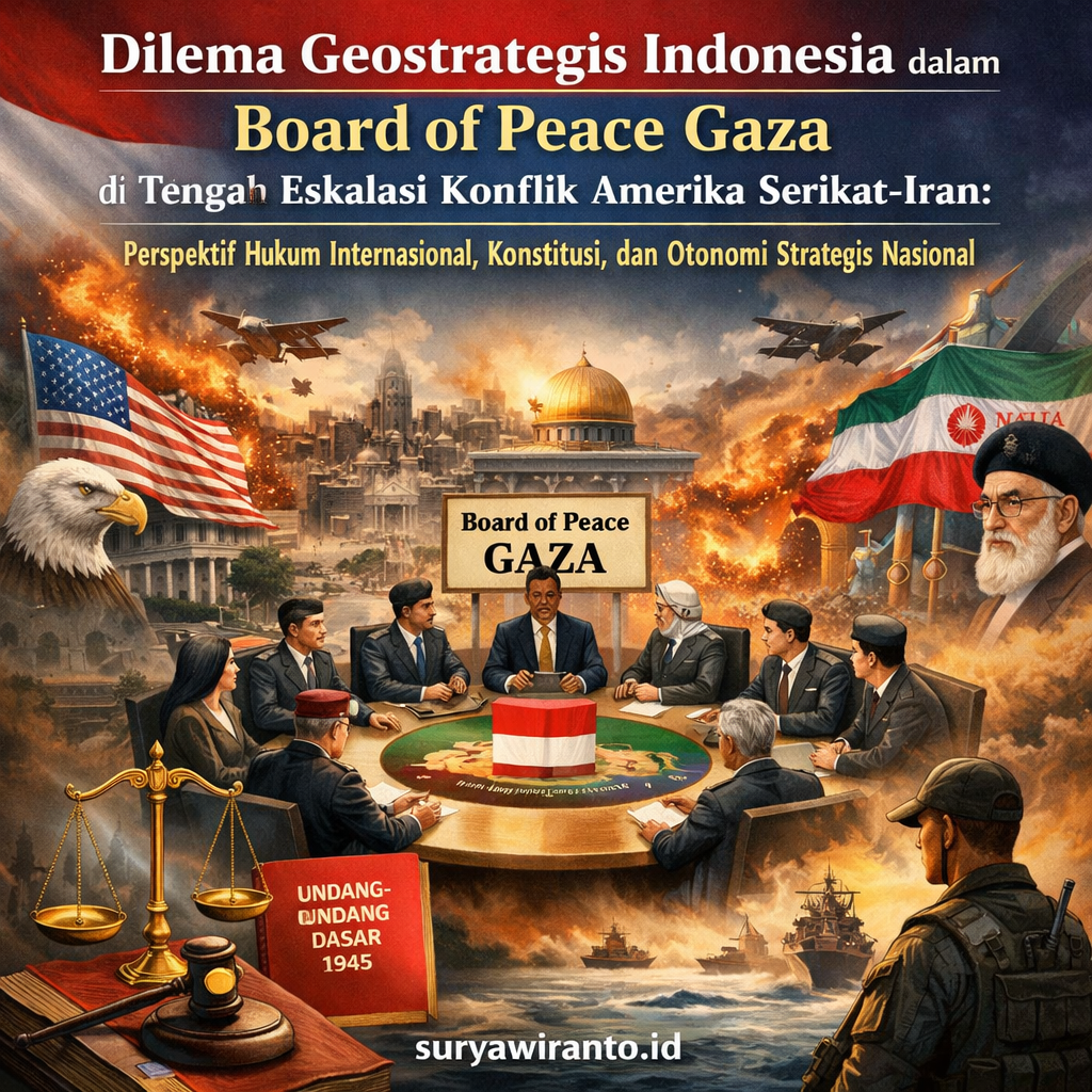 Dilema Geostrategis Indonesia dalam Board of Peace Gaza di Tengah Eskalasi Konflik Amerika Serikat-Iran: Perspektif Hukum Internasional, Konstitusi, dan Otonomi Strategis Nasional