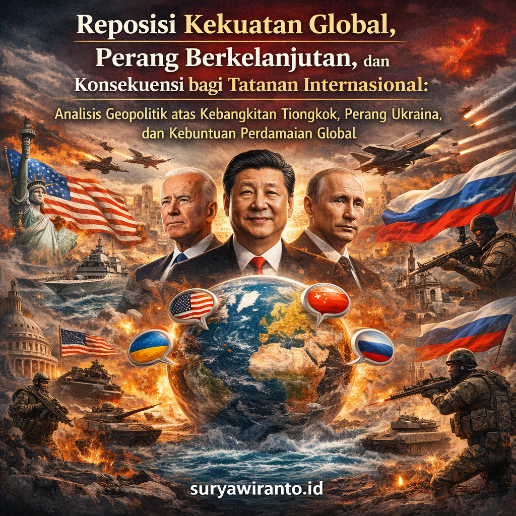 Reposisi Kekuatan Global, Perang Berkelanjutan, dan Konsekuensi bagi Tatanan Internasional: Analisis Geopolitik atas Kebangkitan Tiongkok, Perang Ukraina, dan Kebuntuan Perdamaian Global