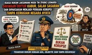 Kuasa Hukum Laksamana Muda TNI (Purn) Leonardi: Dakwaan Oditur Kabur, Salah Sasaran, dan Dipaksakan Menjadi Perkara Korupsi Tanpa Kerugian Negara Nyata