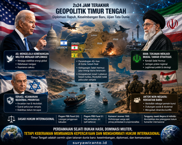 Timur Tengah Pasca Gencatan Senjata: Diplomasi yang Rapuh, Pergeseran Keseimbangan Kekuatan, dan Ujian Baru Tata Dunia